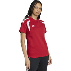 Vorschau: Adidas Tiro 26 Polo Damen - Rot / Weiß