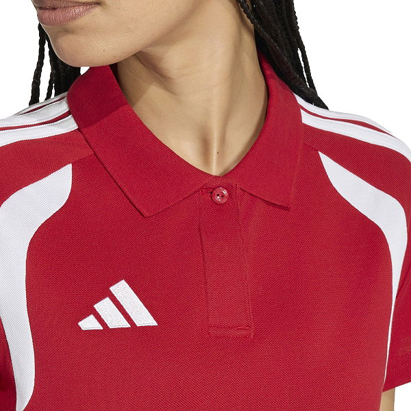 Adidas Tiro 26 Polo Damen - Rot / Weiß