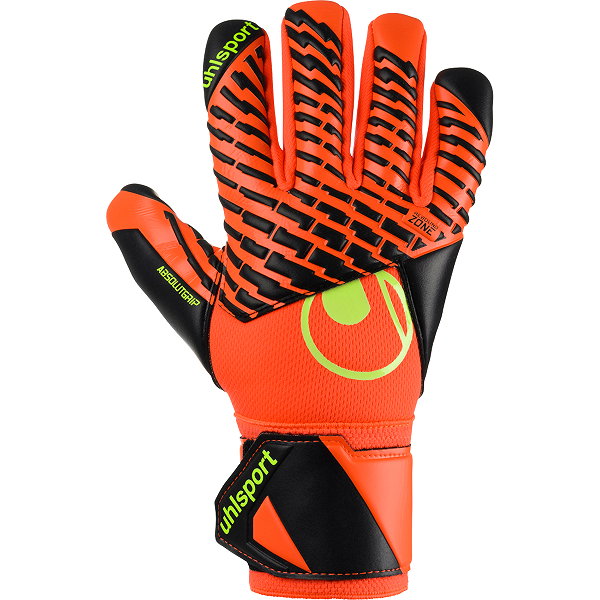Uhlsport Fm Absolutgrip Hn Pro Junior Gants De Gardien Enfants - Rouge Fluo / Blanc / Jaune Fluo