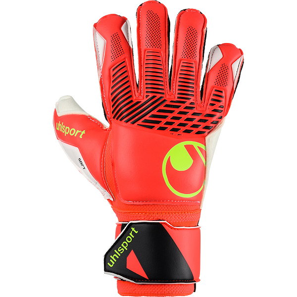 Uhlsport Fm Soft Flex Frame Gants De Gardien - Rouge Fluo / Blanc / Jaune Fluo