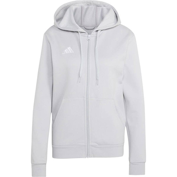 Adidas Entrada 26 Hoodie Dames - Lichtgrijs / Wit