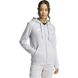 Voorvertoning: Adidas Entrada 26 Hoodie Dames - Lichtgrijs / Wit