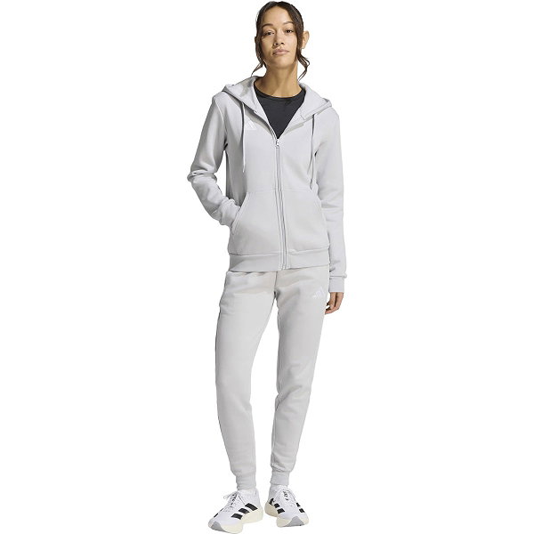 Adidas Entrada 26 Hoodie Dames - Lichtgrijs / Wit