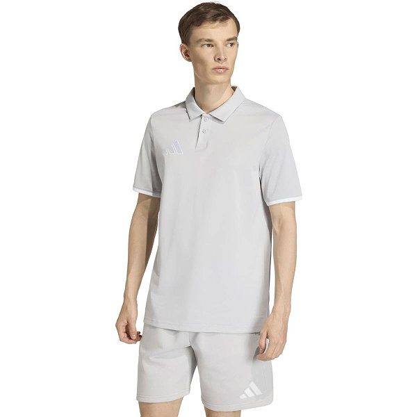 Adidas Entrada 26 Polo Hommes - Gris Clair / Blanc