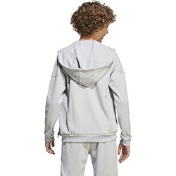 Présentation: Adidas Tiro 25 Sweat À Capuche Enfants - Gris Clair / Blanc