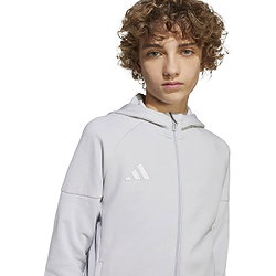 Présentation: Adidas Tiro 25 Sweat À Capuche Enfants - Gris Clair / Blanc