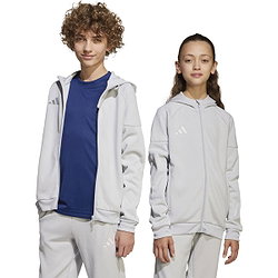 Présentation: Adidas Tiro 25 Sweat À Capuche Enfants - Gris Clair / Blanc