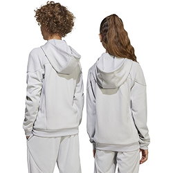Présentation: Adidas Tiro 25 Sweat À Capuche Enfants - Gris Clair / Blanc
