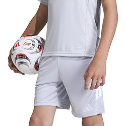 Présentation: Adidas Tiro 26 Short D'entraînement Enfants - Gris Clair / Blanc