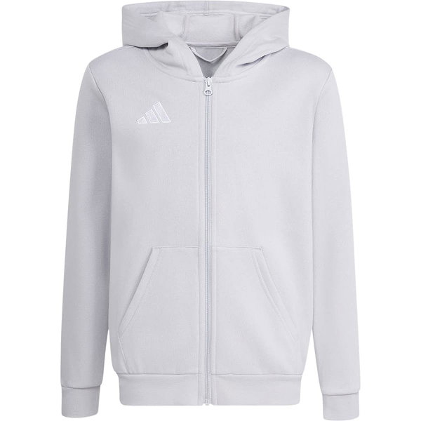 Adidas Entrada 26 Sweat À Capuche Enfants - Gris Clair / Blanc