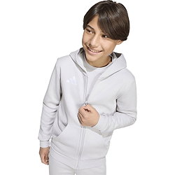 Présentation: Adidas Entrada 26 Sweat À Capuche Enfants - Gris Clair / Blanc