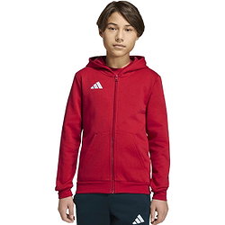 Voorvertoning: Adidas Entrada 26 Hoodie Kinderen - Rood / Wit