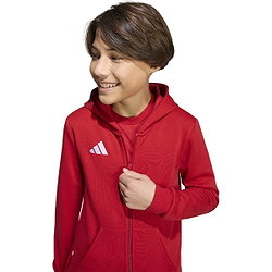 Voorvertoning: Adidas Entrada 26 Hoodie Kinderen - Rood / Wit