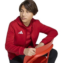 Voorvertoning: Adidas Entrada 26 Hoodie Kinderen - Rood / Wit