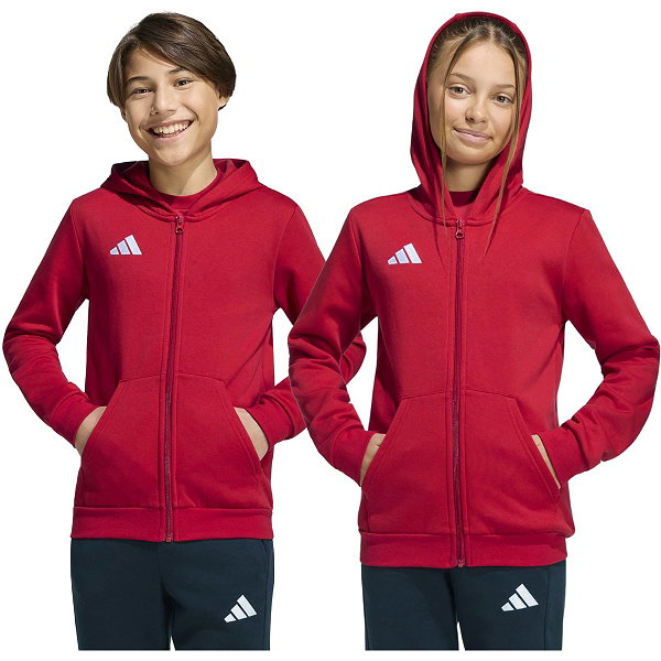 Adidas Entrada 26 Hoodie Kinderen - Rood / Wit