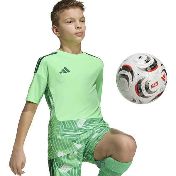 Adidas Tiro 26 Competition Keepershirt Korte Mouw Kinderen - Fluo Groen