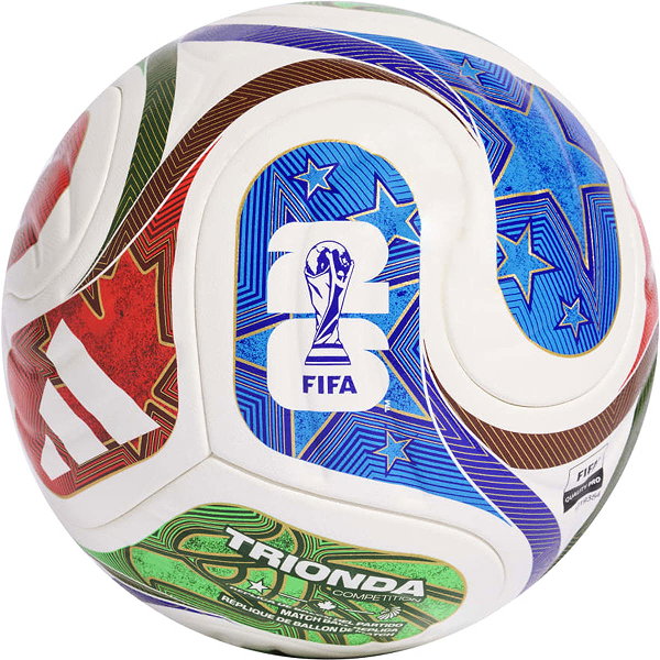 Adidas Fifa World Cup 26 Trionda Competition Ballon De Compétition Et D'entraînement - Rouge / Royal / Vert / Blanc