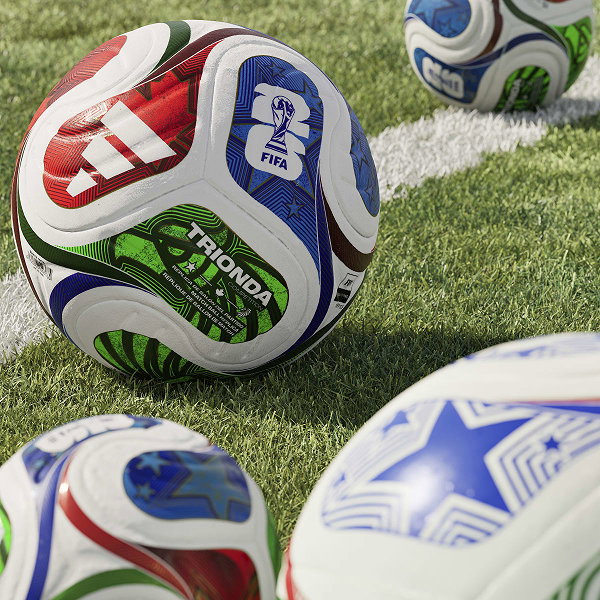 Adidas Fifa World Cup 26 Trionda Competition Ballon De Compétition Et D'entraînement - Rouge / Royal / Vert / Blanc
