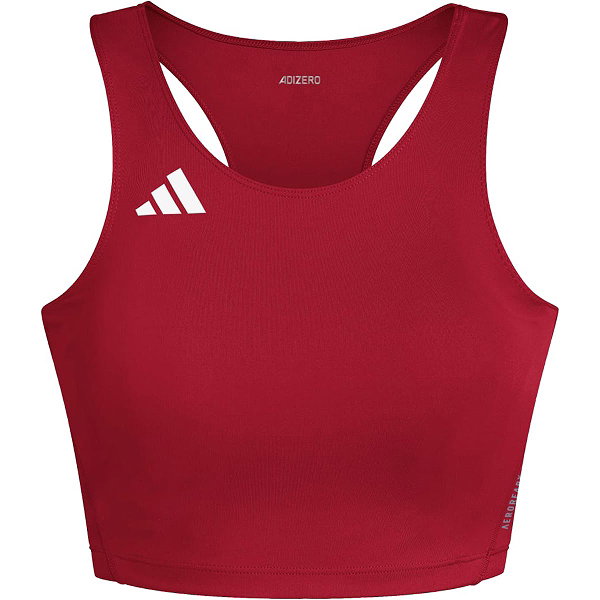 Adidas Adizero Essentials Aeroready Crop Débardeur Femmes - Rouge / Blanc