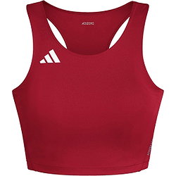Présentation: Adidas Adizero Essentials Aeroready Crop Débardeur Femmes - Rouge / Blanc