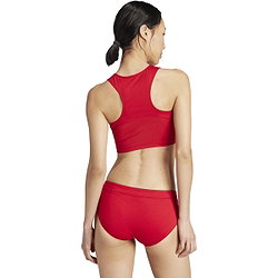 Présentation: Adidas Adizero Essentials Aeroready Crop Débardeur Femmes - Rouge / Blanc