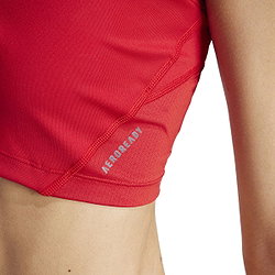 Présentation: Adidas Adizero Essentials Aeroready Crop Débardeur Femmes - Rouge / Blanc