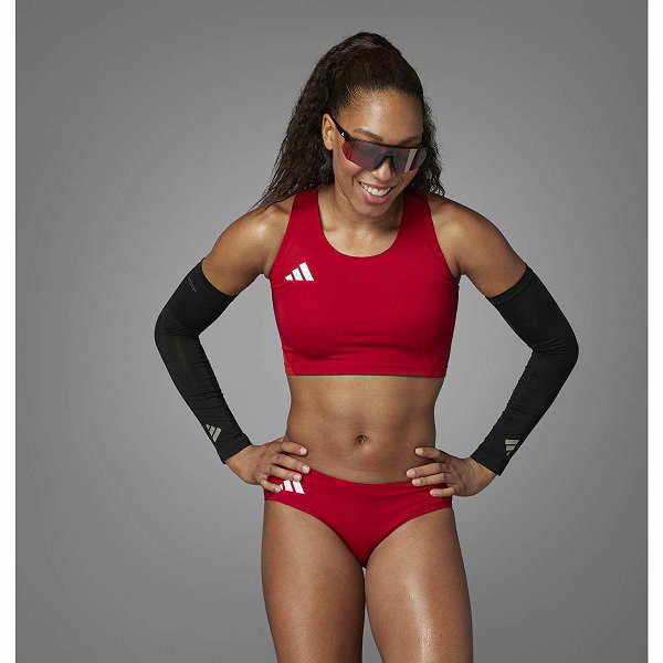 Adidas Adizero Essentials Aeroready Crop Débardeur Femmes - Rouge / Blanc
