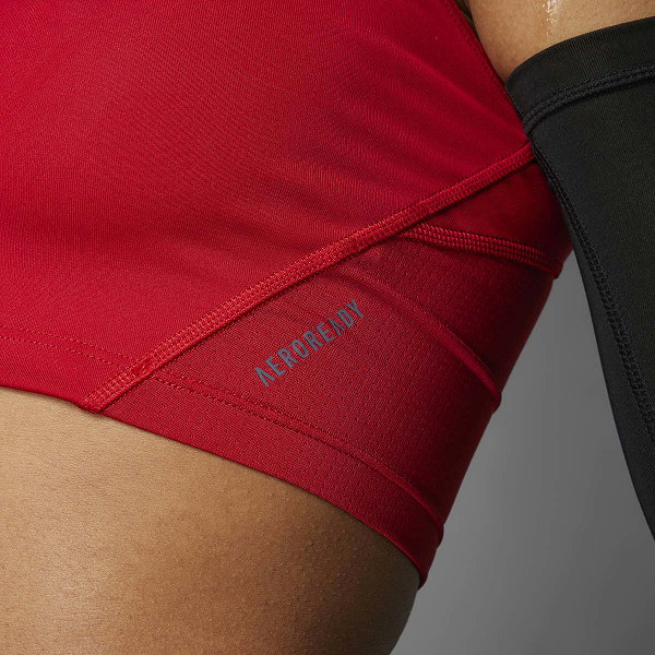 Adidas Adizero Essentials Aeroready Crop Débardeur Femmes - Rouge / Blanc