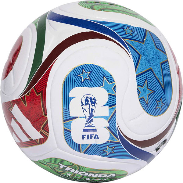 Adidas Fifa World Cup 26 Trionda League Ballon De Compétition Et D'entraînement - Rouge / Royal / Vert / Noir / Blanc