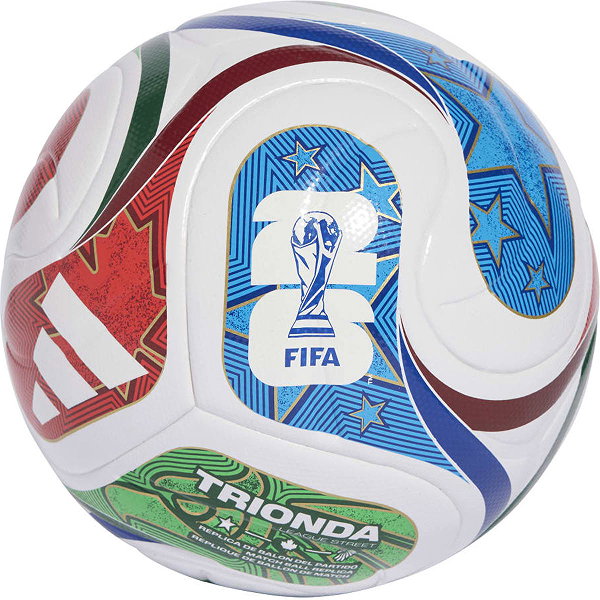 Adidas Fifa World Cup 26 Trionda League Junior 290 Ballon D'entraînement - Rouge / Royal / Vert / Noir / Blanc