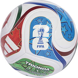 Adidas Fifa World Cup 26 Trionda League Junior 290 Trainingsball - Rot / Royal / Grün / Schwarz / Weiß