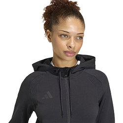 Voorvertoning: Adidas Tiro Travel Sweater Met Kap Dames - Zwart