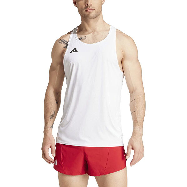 Adidas Adizero Essentials Aeroready Hardloopsinglet Heren - Wit