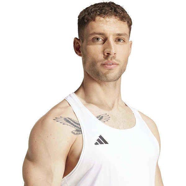 Adidas Adizero Essentials Aeroready Hardloopsinglet Heren - Wit