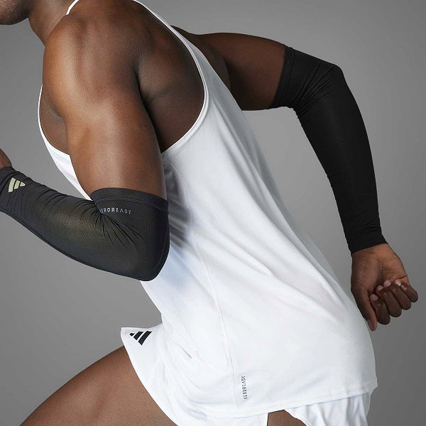 Adidas Adizero Essentials Aeroready Hardloopsinglet Heren - Wit