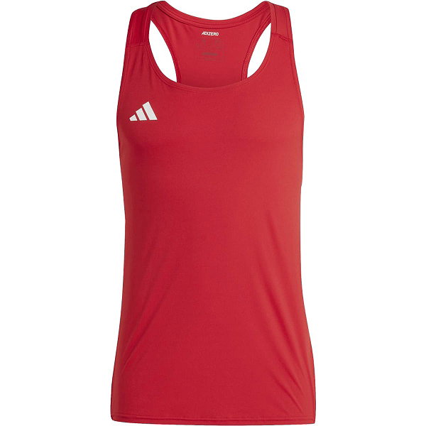 Adidas Adizero Essentials Aeroready Lauf-Tanktop Herren - Rot / Weiß