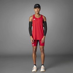 Vorschau: Adidas Adizero Essentials Aeroready Lauf-Tanktop Herren - Rot / Weiß