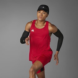 Vorschau: Adidas Adizero Essentials Aeroready Lauf-Tanktop Herren - Rot / Weiß