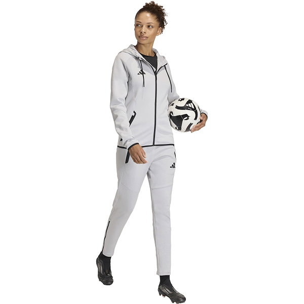 Adidas Tiro Travel Sweater Met Kap Dames - Lichtgrijs