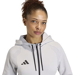 Voorvertoning: Adidas Tiro Travel Sweater Met Kap Dames - Lichtgrijs