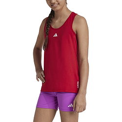 Présentation: Adidas Techfit Running Singlet Enfants - Rouge / Blanc