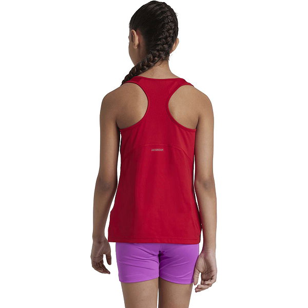 Adidas Techfit Running Singlet Enfants - Rouge / Blanc