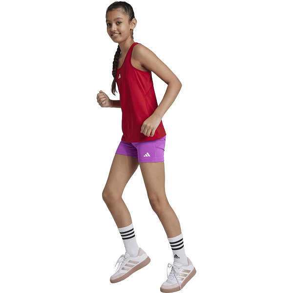 Adidas Techfit Running Singlet Enfants - Rouge / Blanc