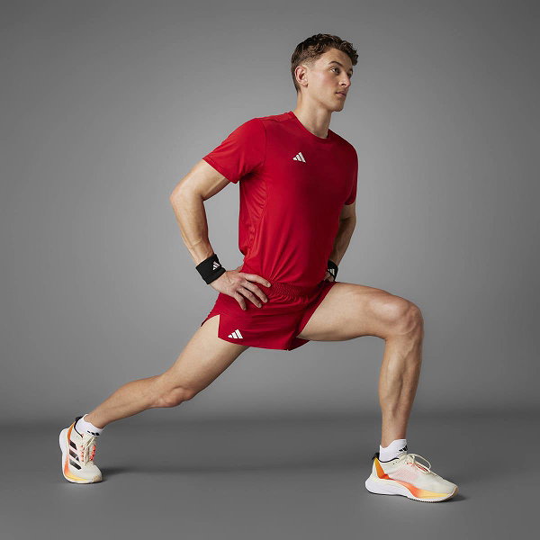 Adidas Adizero Essentials Running Shorts Herren - Rot / Weiß