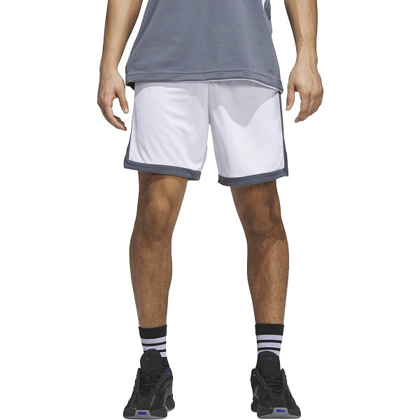 Adidas Pulse Speed Short De Basketball Hommes - Blanc / Gris