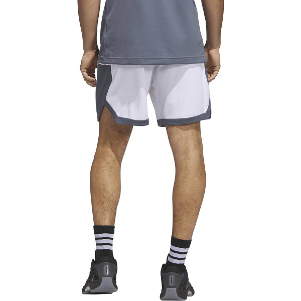 Adidas Pulse Speed Short De Basketball Hommes - Blanc / Gris