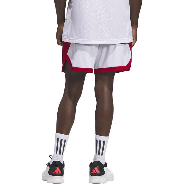 Adidas Pulse Speed Short De Basketball Hommes - Blanc / Rouge
