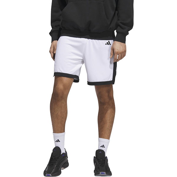 Adidas Pulse Speed Short De Basketball Hommes - Blanc / Noir