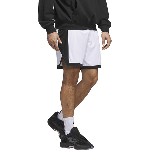Adidas Pulse Speed Short De Basketball Hommes - Blanc / Noir
