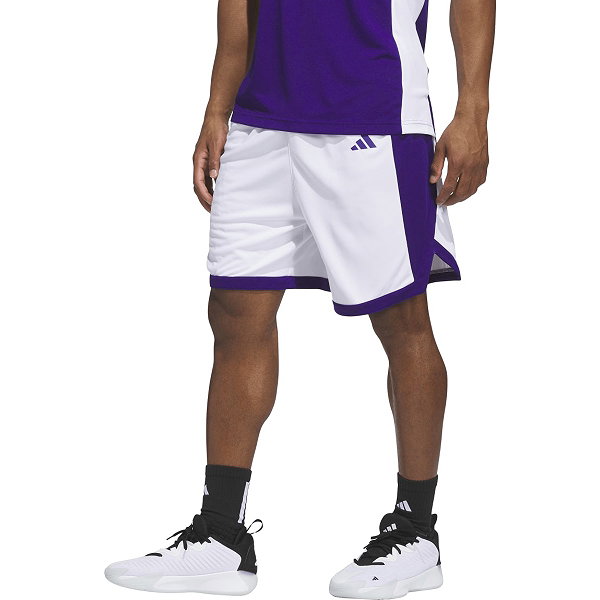 Adidas Pulse Speed Short De Basketball Hommes - Blanc / Mauve